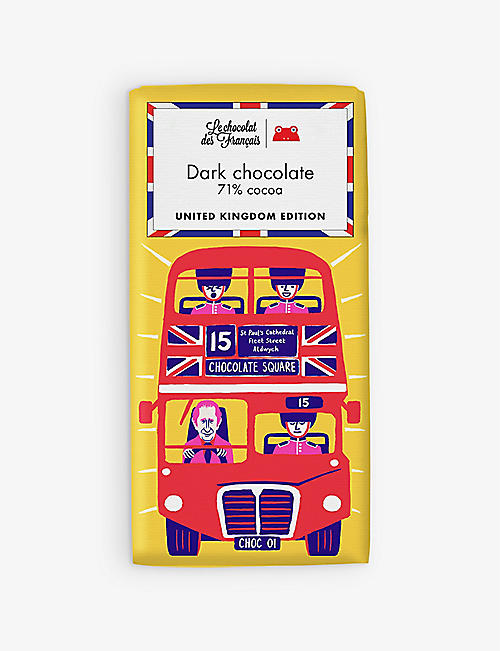 LE CHOCOLAT DES FRANCAIS: London Bus dark chocolate bar 80g