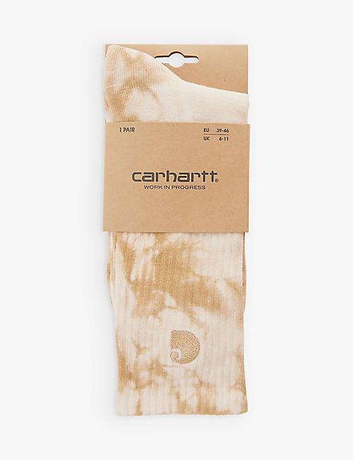 CARHARTT WIP: Chase tie-dye logo-embroidered stretch-cotton blend socks