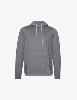 Vuori Mens Charcoal Heather Sunday Kangaroo-pocket Recycled-polyester Hoody