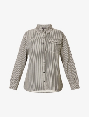 Anine Bing - Sloan Shirt in Stripe Xs