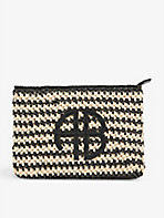 ANINE BING: Rio monogrammed woven pouch