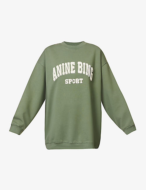 ANINE BING: Tyler logo-print cotton sweatshirt