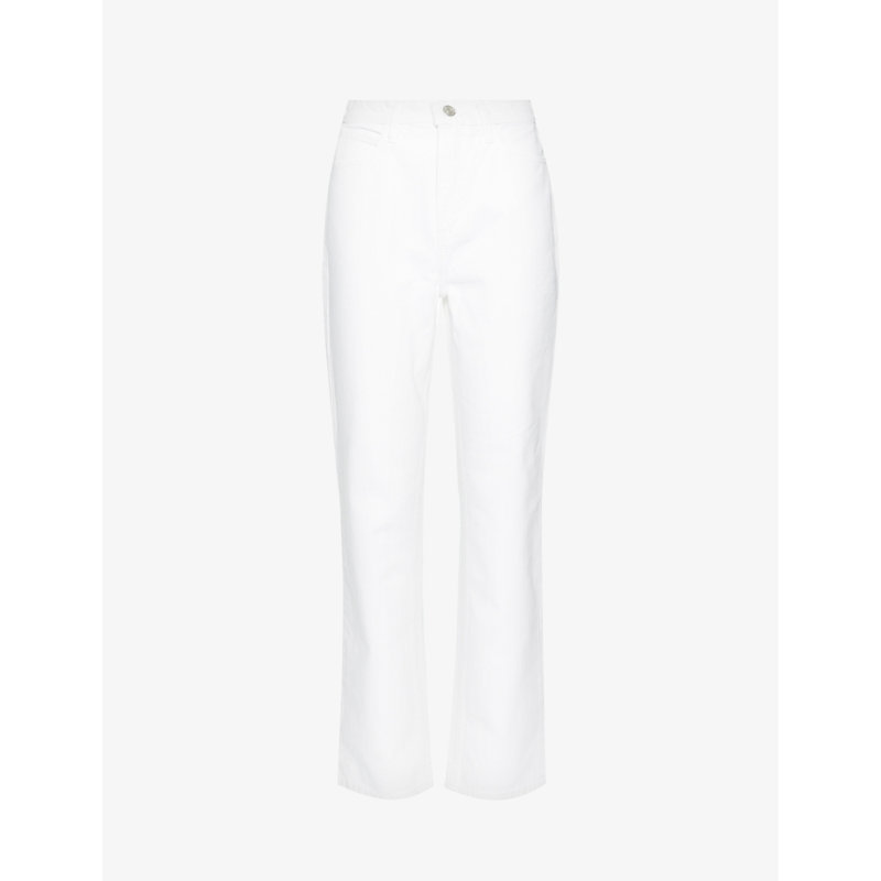 Frame Women's Rumpled Blanc Le High ‘n' Tight Wide-leg High-rise Jeans