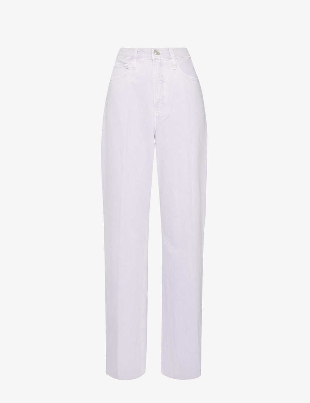 FRAME FRAME WOMEN'S WASHED LILAC LE HIGH ‘N’ TIGHT WIDE-LEG HIGH-RISE JEANS,66647448