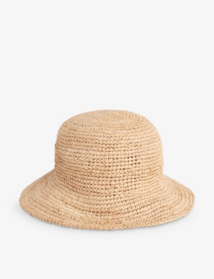 Whistles Straw Bucket Hat In Tan
