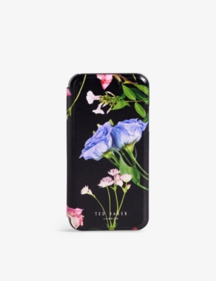 TED BAKER: Akivar floral-print&nbsp; iPhone 11 faux-leather phone case