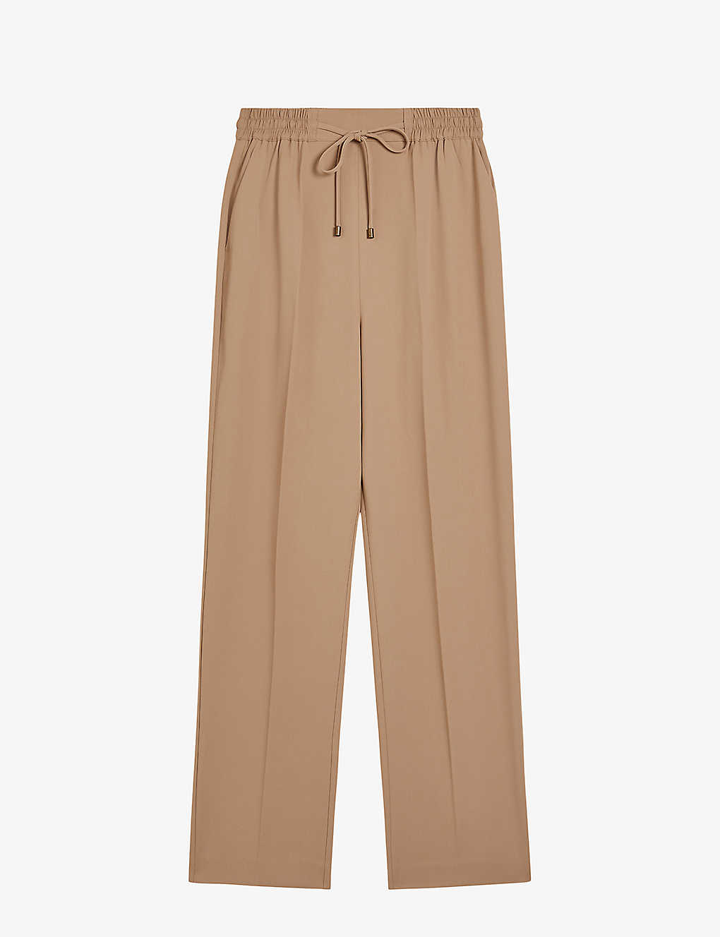 Ted Baker Womens Camel Laurai Straight-leg Mid-rise Woven Trousers