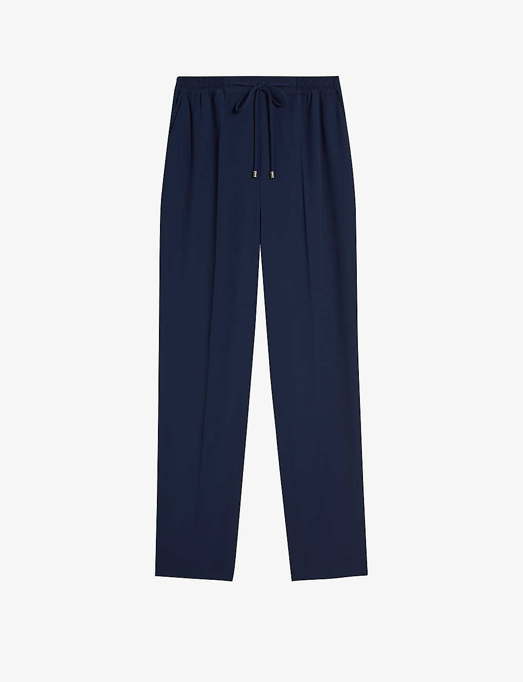 Ted Baker Laurai Straight-leg Mid-rise Woven Trousers In Navy