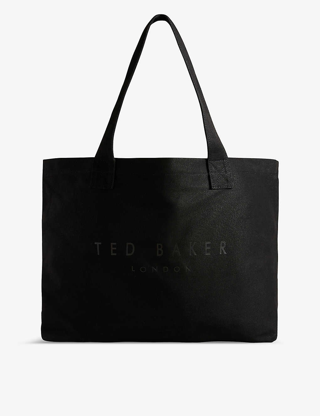Ted Baker Black Logo-print Cotton Tote Bag