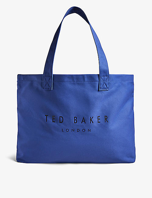 TED BAKER: Logo-print cotton tote bag