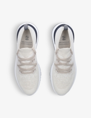 Brunello Cucinelli Perforated-detail Low-top Sneakers In White