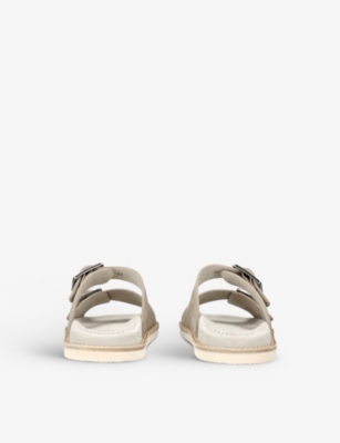 BRUNELLO CUCINELLI Urban two-strap suede sliders