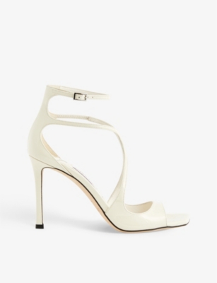 JIMMY CHOO: Azia strappy 95 leather heeled sandals