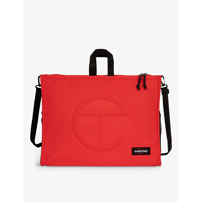 Eastpak X Telfar Womens Red Large Shopper Woven Shoulder Bag