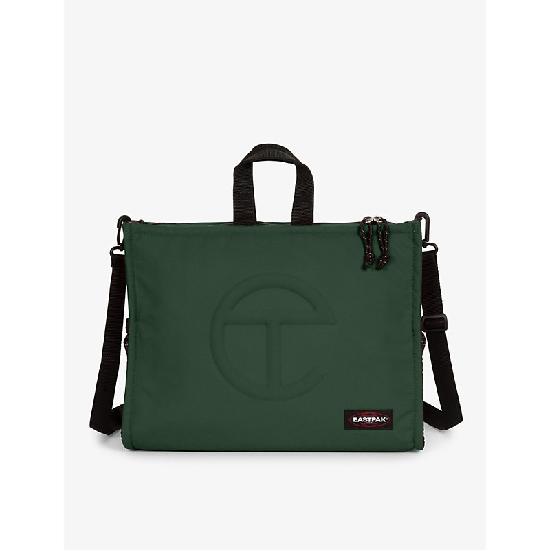 Eastpak X Telfar Womens Dark Olive Shopper Medium Woven Cross-body Bag