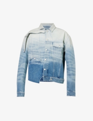 Botter Blue Upside Down Denim Jacket In Denim Wash