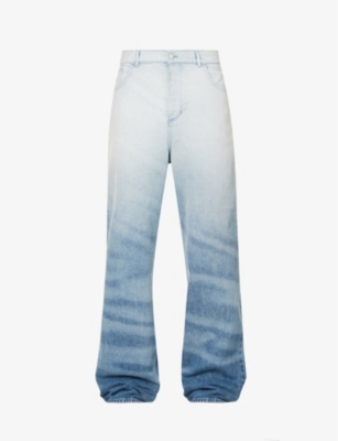 Caribbean rhinestone-embellished relaxed-fit organic-denim jeans
