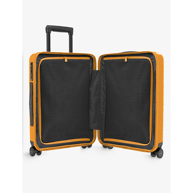 Shop Horizn Studios H5 Essential Tsa-approved Lock Shell Cabin Suitcase 55cm In Glossy Bright Amber