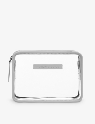 HORIZN STUDIOS: Logo-patch transparent liquids acetate wash bag