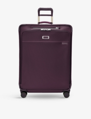Briggs & Riley Large Expandable Spinner Shell Suitcase 73.7cm In Plum