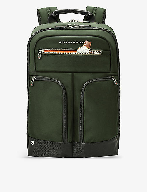 BRIGGS & RILEY: Slim expandable woven backpack