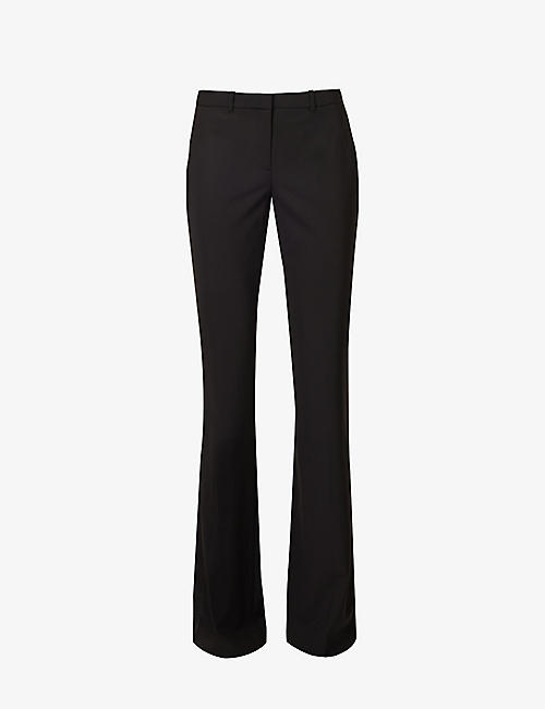THEORY: Demitria straight-leg high-rise stretch-wool trousers