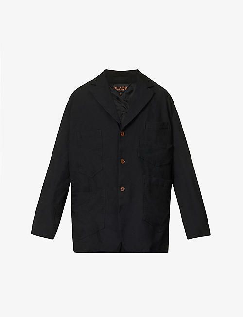 BLACK COMME DES GARCON: Notched-lapel patch-pocket relaxed-fit woven jacket