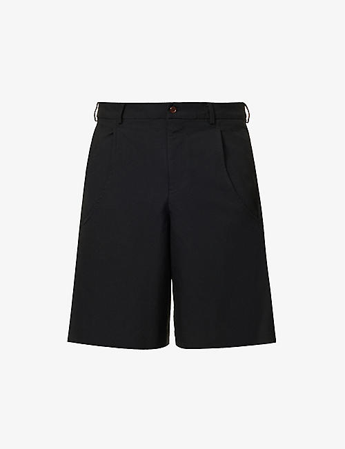 BLACK COMME DES GARCON: High-rise relaxed-fit woven shorts
