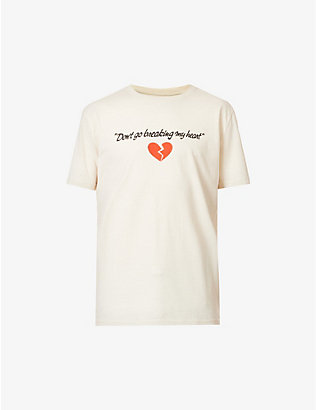 ELTON JOHN: Elton John x Bravado The Label Don't Go Breaking My Heart graphic-print organic-cotton T-shirt
