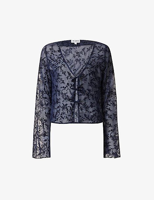 MUSIER PARIS: Mel floral-pattern woven blouse