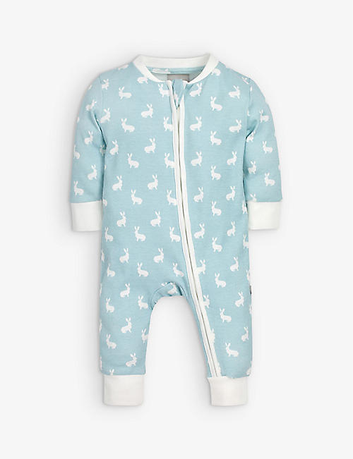 THE LITTLE TAILOR: Hare-print cotton romper 0-12 months