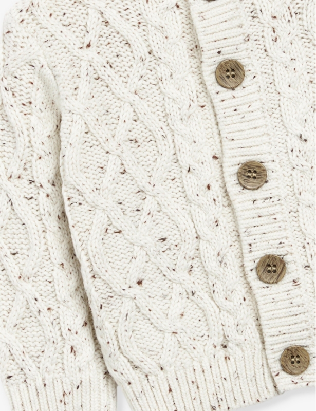 Speckled-pattern cotton cardigan 2-24 months