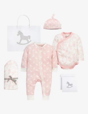 THE LITTLE TAILOR: Welcome Little Baby four-piece cotton-jersey set 0-6 months