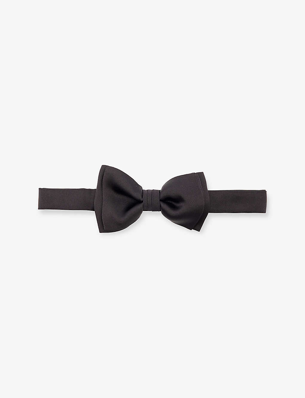 Ferragamo Black Silk Bow Tie In Nero