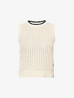 VARLEY: Delaney contrast-panel cotton-knit vest