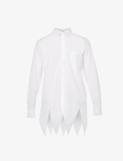 COMME DES GARCONS HOMME PLUS: Diamond-hem patch-pocket regular-fit cotton shirt