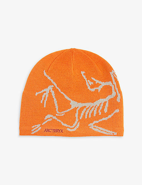 ARCTERYX：Bird Head Toque 徽标印花羊毛混纺毛线帽