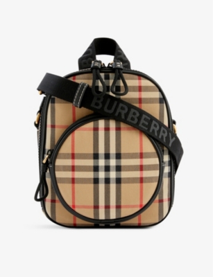 BURBERRY Printcheck cotton crossbody bag