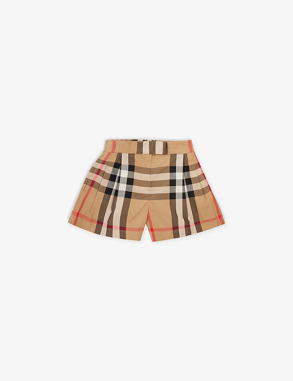 Shop Burberry Nicoletta Checked Cotton Shorts 3-14 Years In Brown