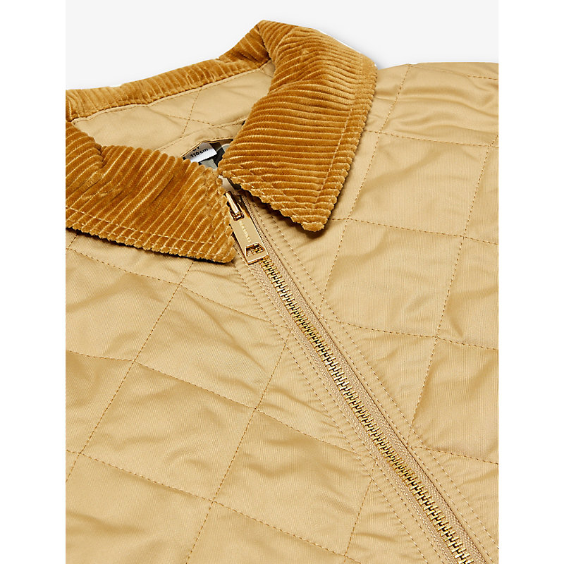 Shop Burberry Otis Corduroy-collar Woven Jacket 3-14 Years In Archive Beige