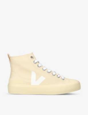 VEJA: Wata II V-logo canvas high-top trainers