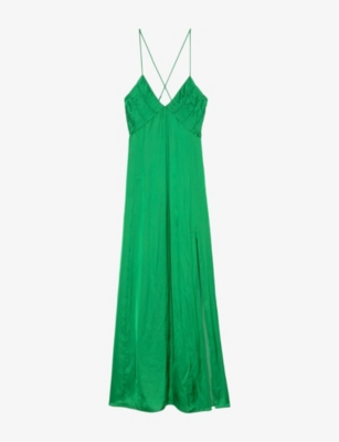 ZADIG&VOLTAIRE: Rayonne split-hem recycled-polyester-blend maxi dress