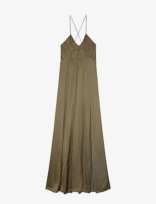 ZADIG&VOLTAIRE: Rayonne split-hem recycled-polyester-blend maxi dress