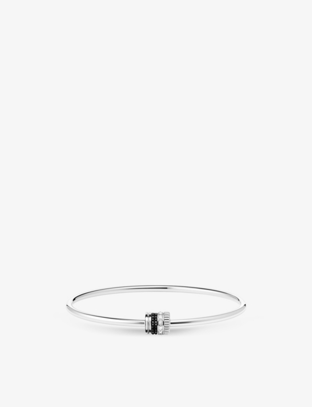 Quatre Black Edition 18ct white-gold and 0.13ct diamond bracelet