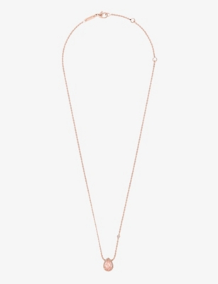 Boucheron Rose Gold Serpent Boheme Extra-small 18ct Rose-gold, 0.03ct Brilliant-cut Diamond And 0.77ct Pink Qu