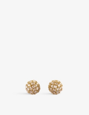 LA MAISON COUTURE: Ritika Ravi IVAR 18ct yellow-gold and 3.29ct polki diamond earrings