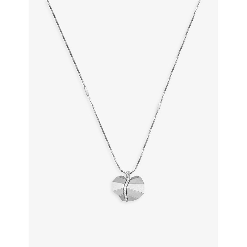 Shop La Maison Couture X Tomasz Donocik Leaf Small White Gold-plated Recycled Sterling-silver And Cubic Z