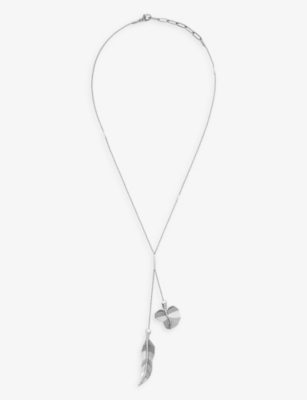 La Maison Couture Womens Silver X Tomasz Donocik Double 2 Leaf 18ct White Gold-plated Sterling-silve In Silver