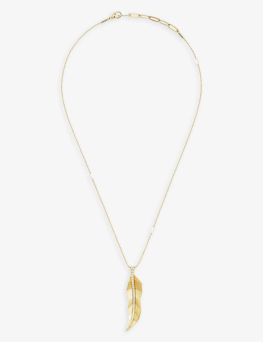 La Maison Couture Womens Gold X Tomasz Donocik Long Leaf Yellow Gold-plated Sterling-silver And Cubi