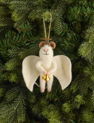 SELFRIDGES EDIT: Angelica Mouse Wool Christmas decoration